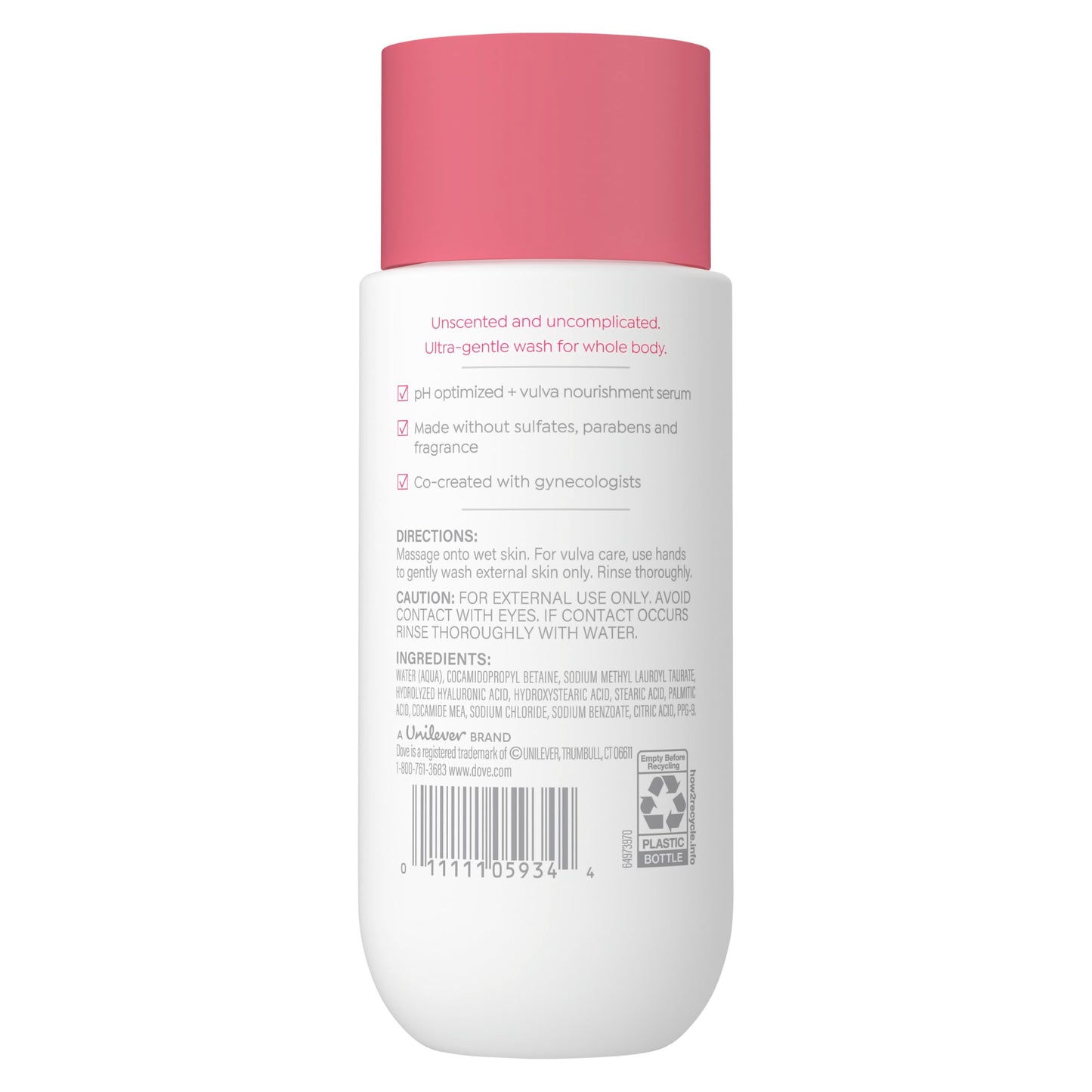 Dove Intimate Wash for Women, 8 oz | Unscented pH-optimized feminine wash with hyaluronic acid for sensitive intimate skin and everyday comfort Beauty & Personal Care Dove