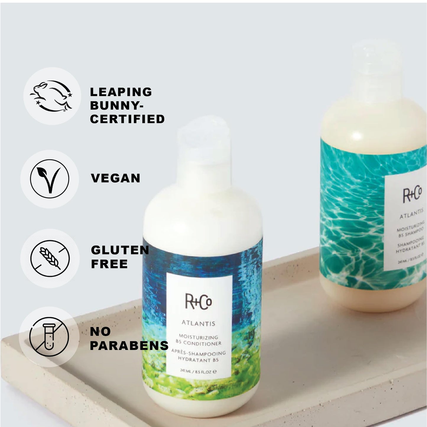 R+Co Television Perfect Hair Shampoo and Conditioner Travel Set - Smooths, Adds Shine & Volume - All-in-One Care for Shine, Body & Strength