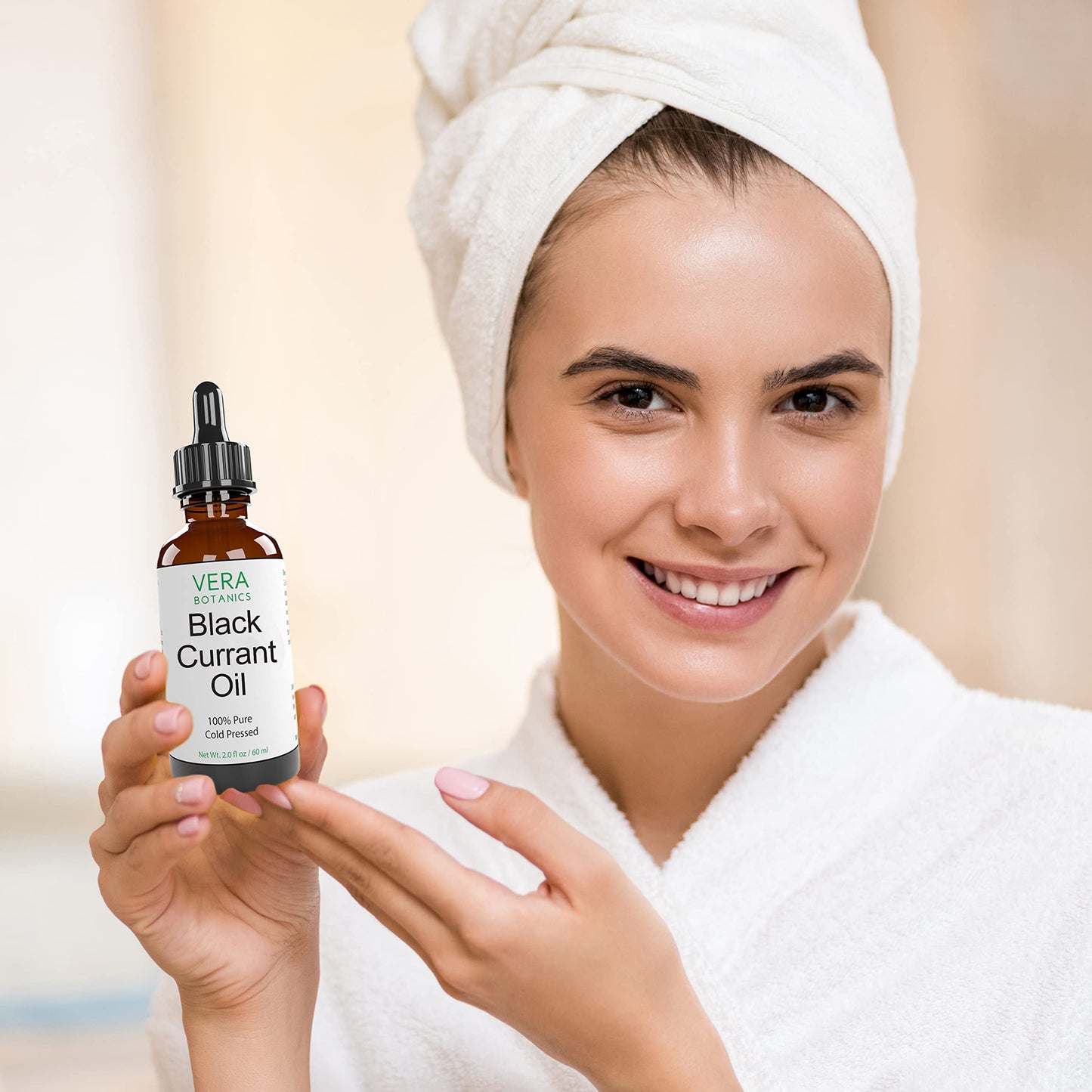 Vera Botanics BLACK CURRANT OIL 100% Pure & Natural, Unrefined, Cold-Pressed For Face, Dry Skin, Nails, Lips, Body & Hair - Reduce Hair Breakage