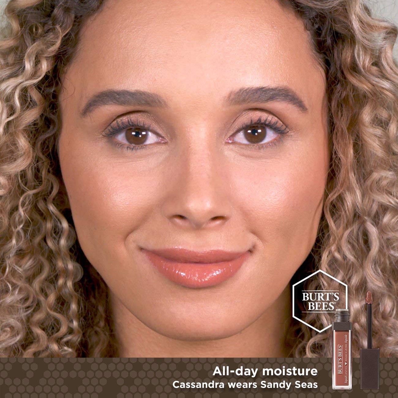 Burt's Bees 100% Natural Moisturizing Liquid Lipstick, Sandy Seas - 1 Tube