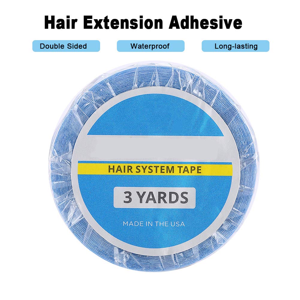 Hair Extension Adhesive Double Sided Tape, Hair Tape Beauty Tool for Extensions Toupees Beards and Wigs