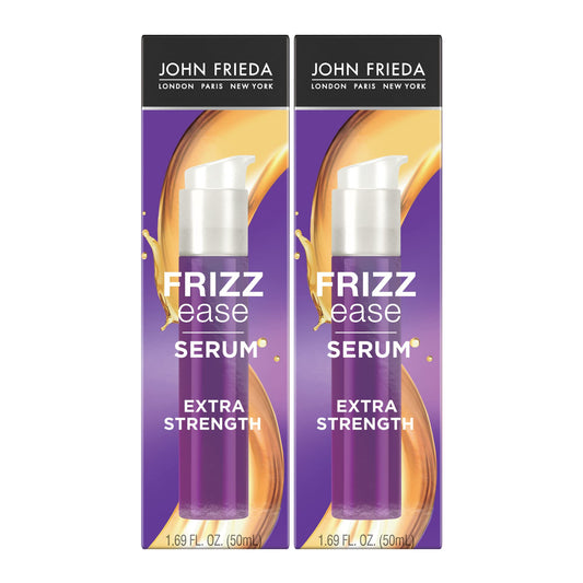 John Frieda Frizz Ease Extra Strength Hair Serum, Instantly Smooths for Healthy, Hydrated, Frizz-Free Hair, for Thick and Coarse Hair, with Argan + Beauty & Personal Care John Frieda