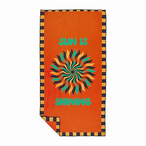 Slowtide x Bob Marley, Sun is Shining Travel Towel - Quick Dry and Highly Absorbent, Lightweight and Packable, 60 x 30 Inches