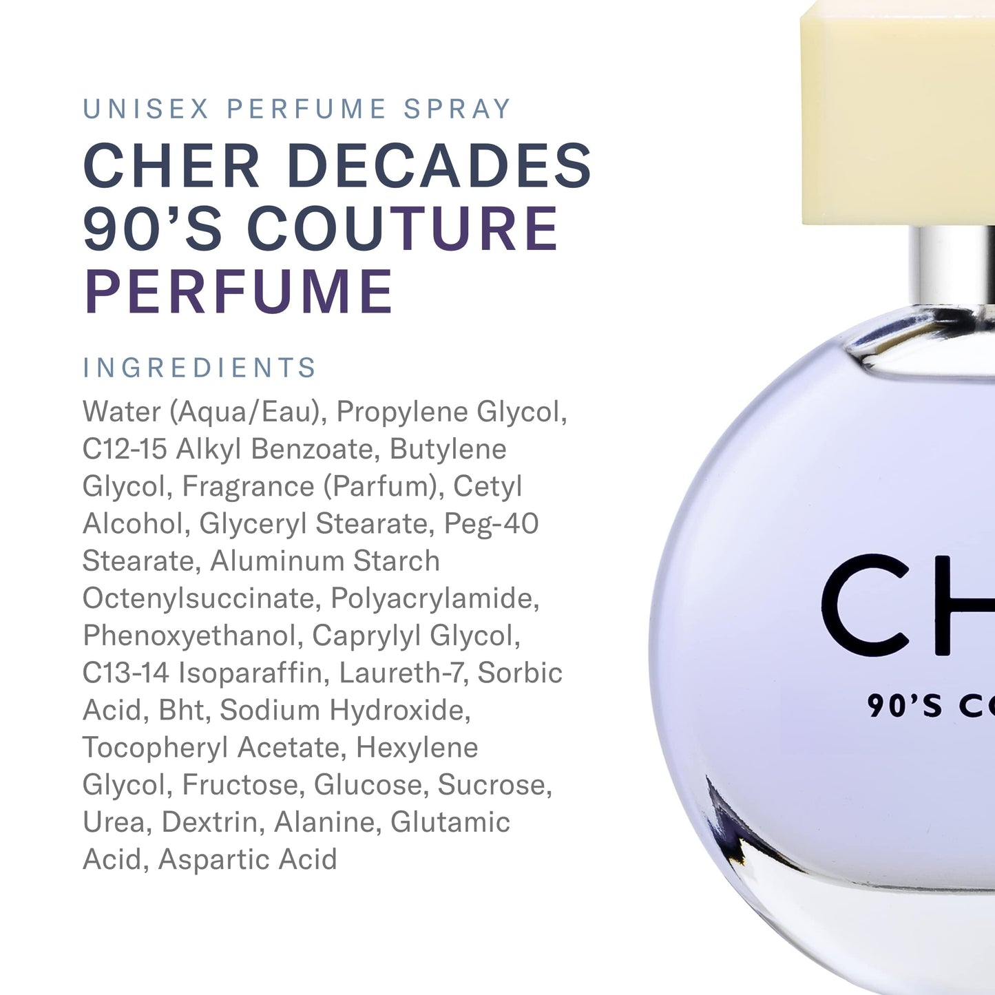 SCENT BEAUTY Cher Decades Couture - Unisex Perfume Spray - Cher Decades 90's - 1 Fl Oz