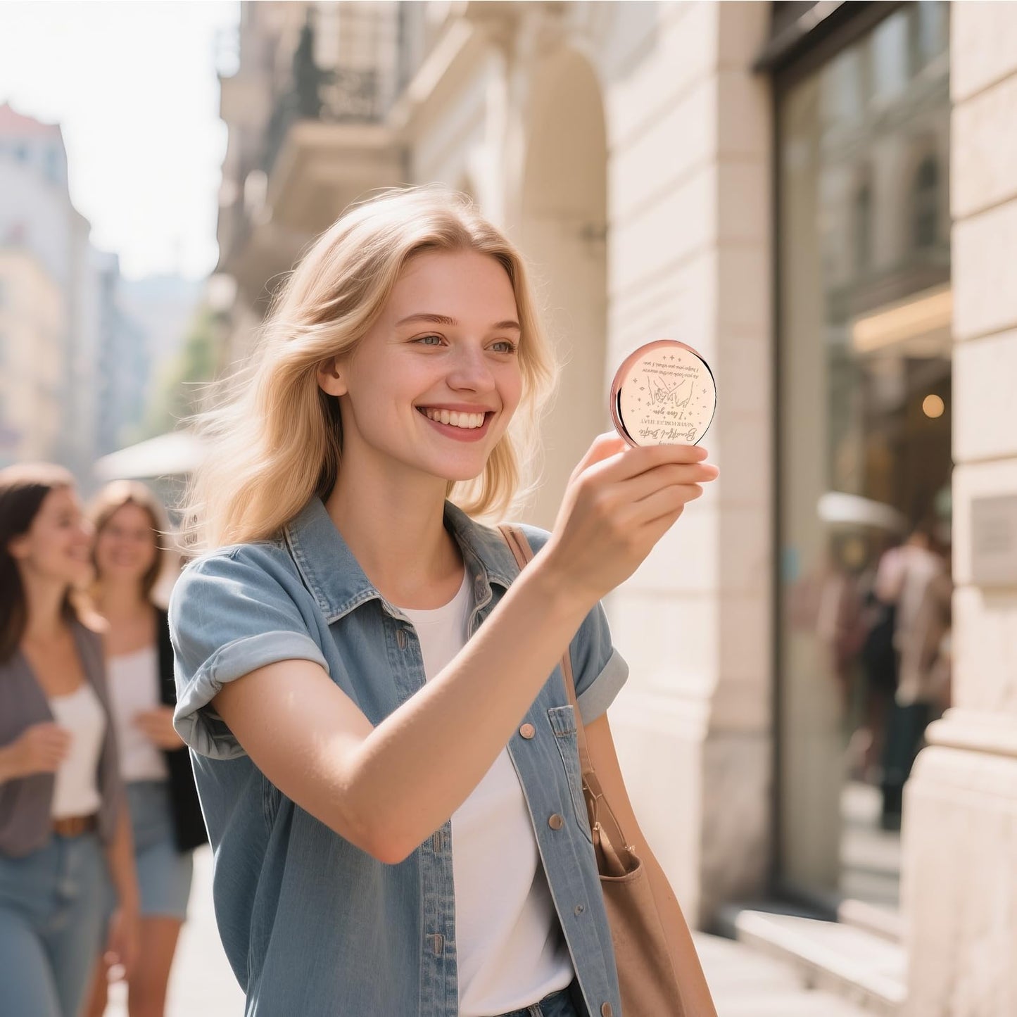 GAOLZIUY Bestie Gifts, Friendship Gifts for Women, Best Friend Birthday Gifts Bestie Makeup Mirror, Compact Mirror Gifts from Sister,Bestie Sister