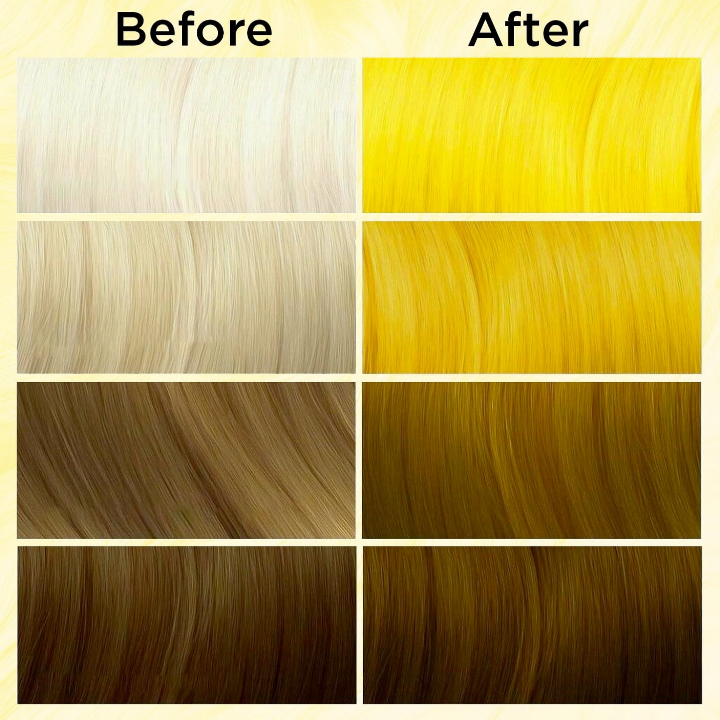 MOEHAIR Semi-Permanent Hair Color | Yellow Hair Dye 8 Oz | No Ammonia, Sulfate or Paraben | Easy-to-use & Apply at Home | Vegan & Cruelty-Free |
