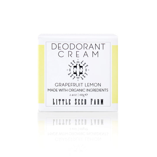 Little Seed Farm All Natural Deodorant Cream - Grapefruit Lemon - Aluminum Free Deodorant for Women or Men, Net Wt. 2.4oz | 68g