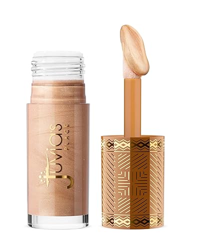 Juvia's Place Nubian Glow Liquid Luminizer - Radiant Highlighter for Face and Body, Buildable Shimmer, Versatile Shades for All Skin Tones