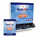 CoreTex Sun X 50 SPF Broad Spectrum Sunscreen Packets - Pack of 50 Paraben, Oxybenzone, Octinoxate, & Oil Free Sunscreen - No White Cast and Water