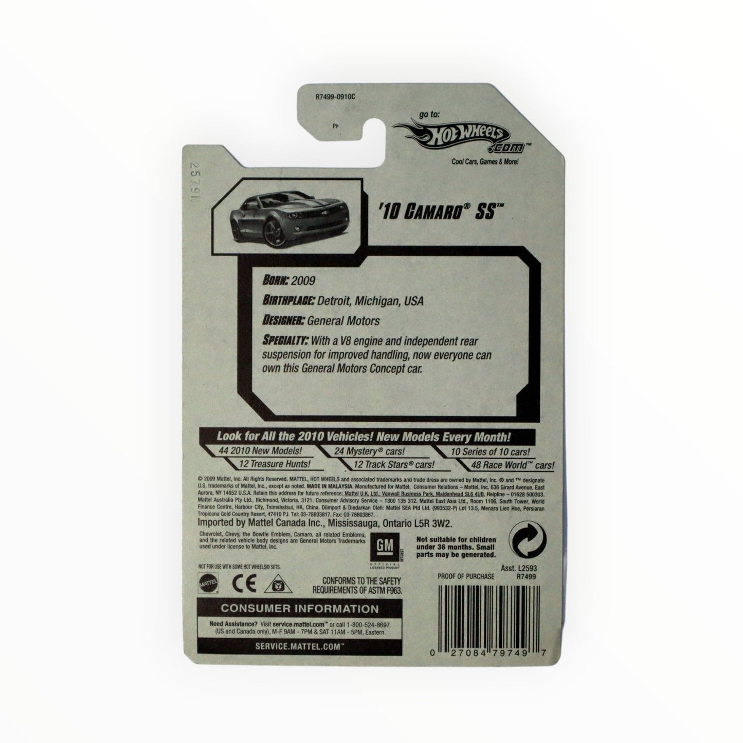 Hot Wheels 2010 Camaro SS Red # 06/10 HW Garage, 1:64 Scale