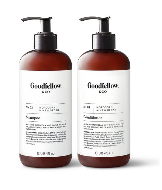 Goodfellow & Co - No. 03 Moroccan Mint & Cedar Shampoo & Conditioner 16 fl oz ea - Set of 2 Beauty & Personal Care Goodfellow
