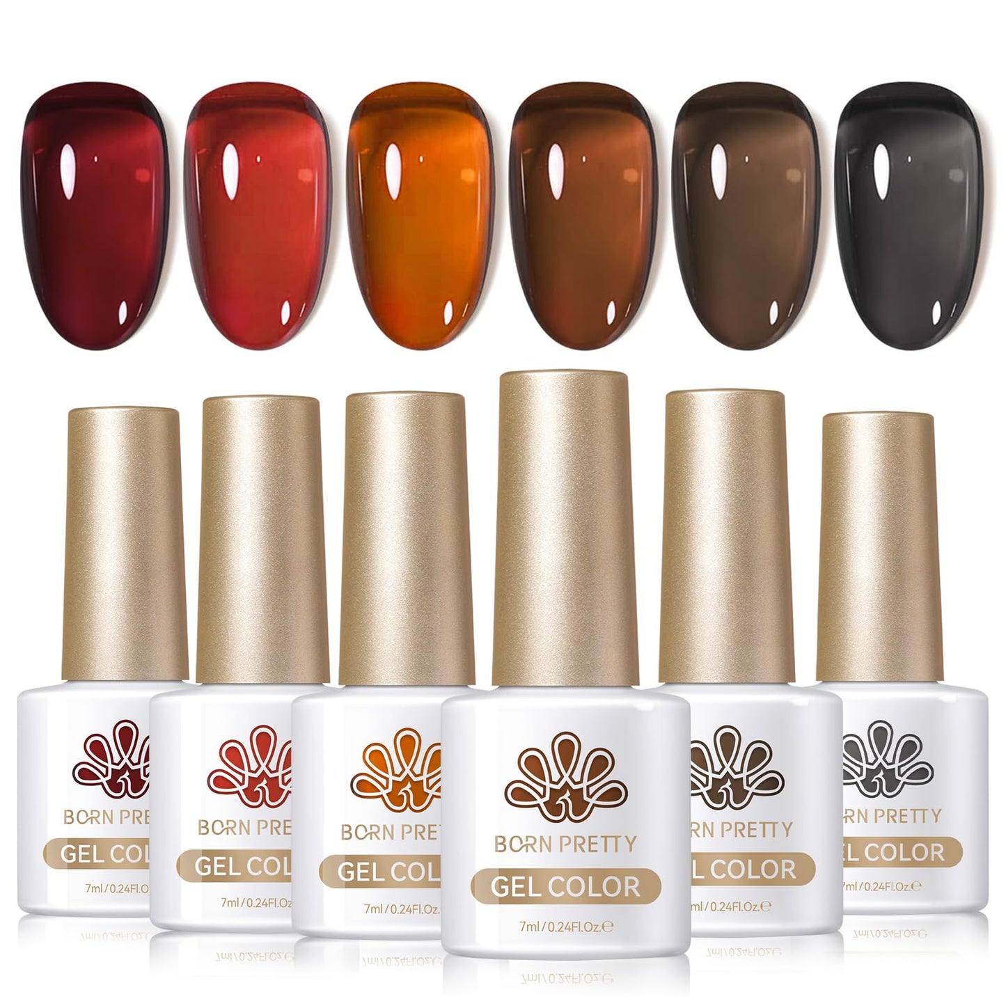 Born Pretty Jelly Gel Nail Polish Set,Sheer Nude Pink Natural Color Ice Transparent Tranlusent Gel Polish Kit for Salon Manicure and Nail Art DIY at Beauty and Personal Care Born Pretty Default Title