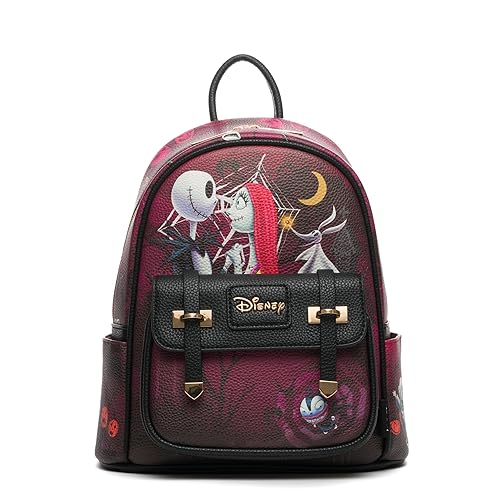 Wondapop Disney Nightmare Before Christmas Jack and Sally 11" Vegan Leather Fashion Mini Backpack