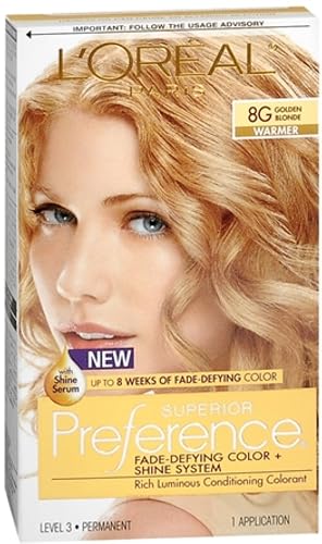 L'Oreal Superior Preference - 8G Golden Blonde (Warmer) 1 Each (Pack of 4)
