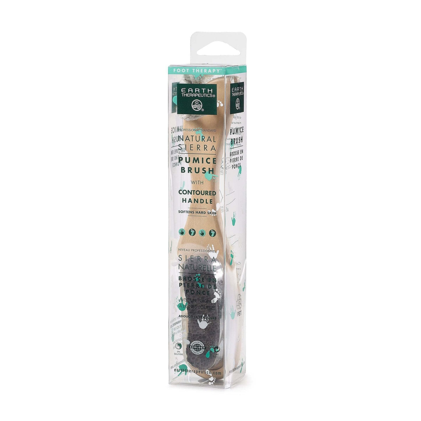 Earth Therapeutics Natural Sierra Pumice Brush w/Contour Handle