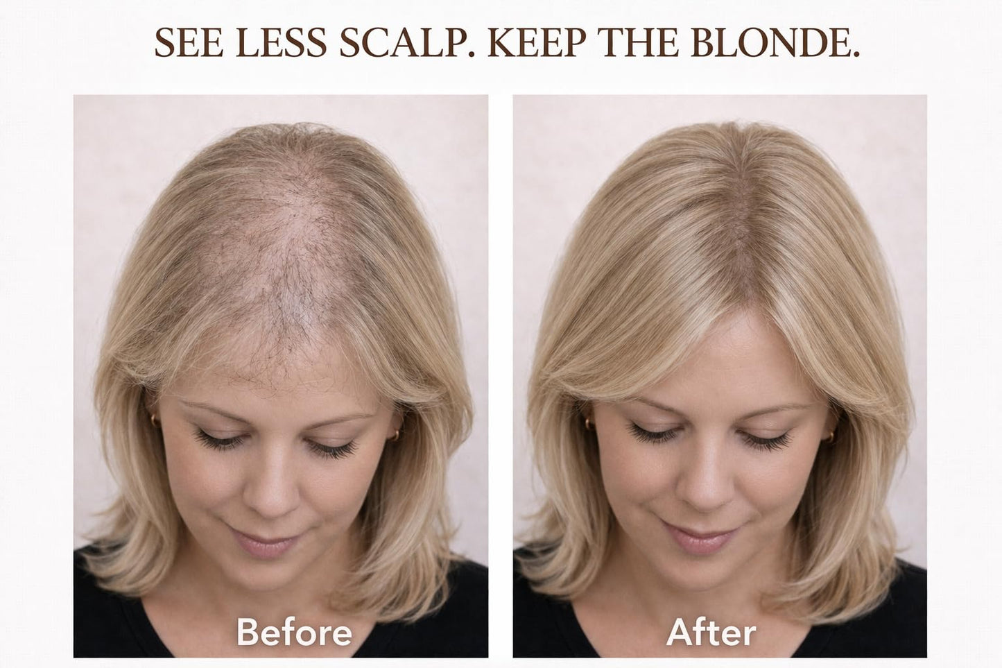 diCESARE NEW Blonde Hair Building Fiber - Fuller, Thicker Looking - Natural Coverage for Fine & Thinning Blonde Hair NOW IN 2 SIZES