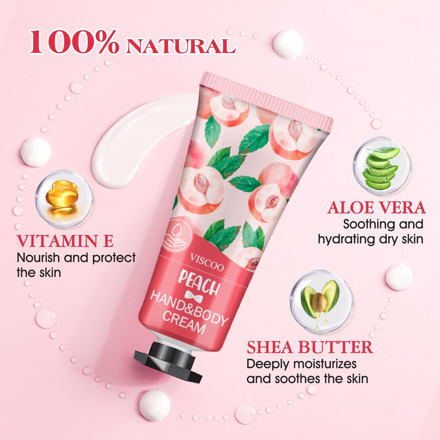 6 Pack Plant Fragrance Moisturizing Hand Cream Gift Set for Dry Hands,Mini Hand Cream Travel Bulk-30ml,6 Different Scents as Gifts Beauty and Personal Care VISCOO