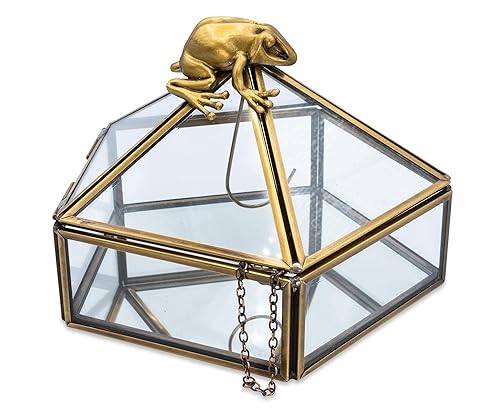 Ukonic Harry Potter Gold Chocolate Frog Jewelry Box Organizer Display Case Container | Jewelry Dish Trinket Tray For Necklaces, Rings, Bracelets…