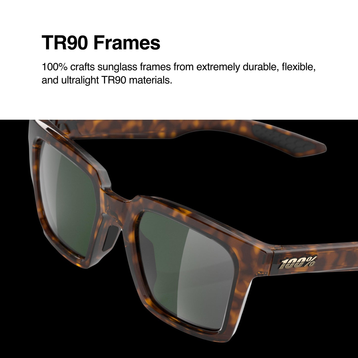 100% ERBA - Stylish Fashion Sunglasses - Comfortable Sunglasses & Hydrophobic Lens - Lightweight & Scratch-Resistant Eyewear - Gloss Havana, Grey