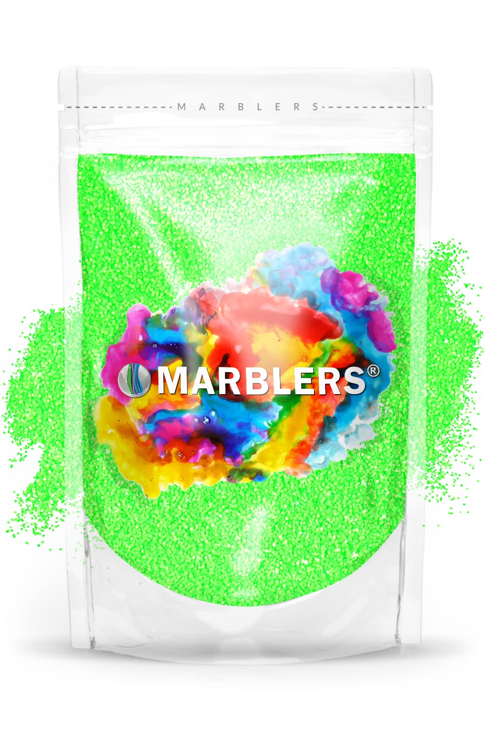 MARBLERS Neon Glitter [Fluorescent Green] 3oz (85g) | Fine | Non-Toxic, Vegan, Cruelty-Free | Face, Body, Eyeshadow, Hair, Festival, Party Makeup |