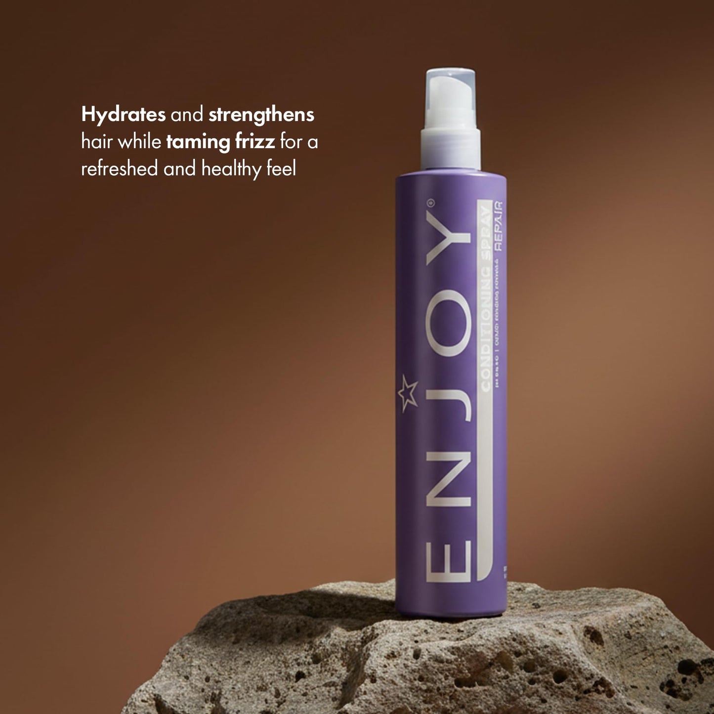 Enjoy Conditioning Spray, Leave-In Detangler, Hydrating and Strengthening Mist for All Hair Types, Frizz Control and Styling Reactivator, pH 3.5-4.5