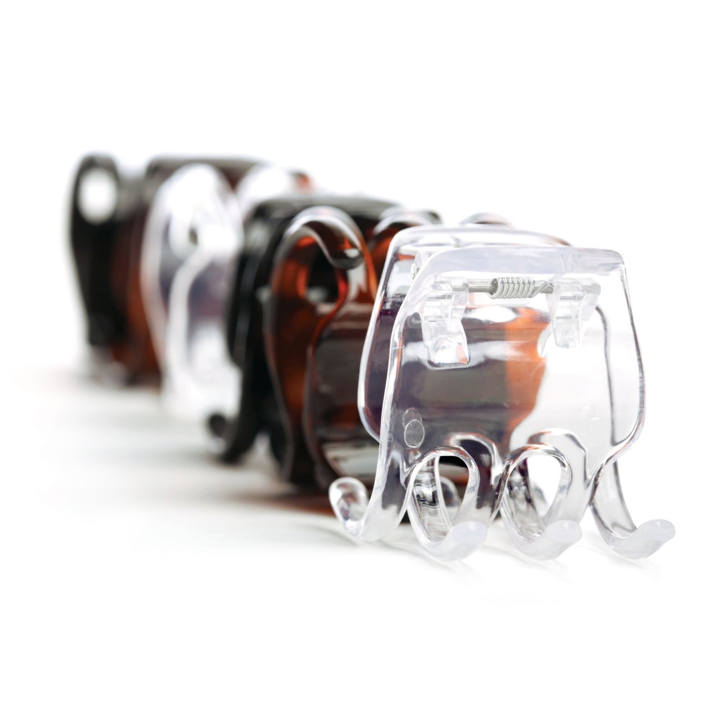 Goody Classic Claw Hair Clips - 6-Count, Clear, Brown and Black - 1/2 Claw Will Gently Keep Hair Secured In Place with a Long Lasting Hold, color may