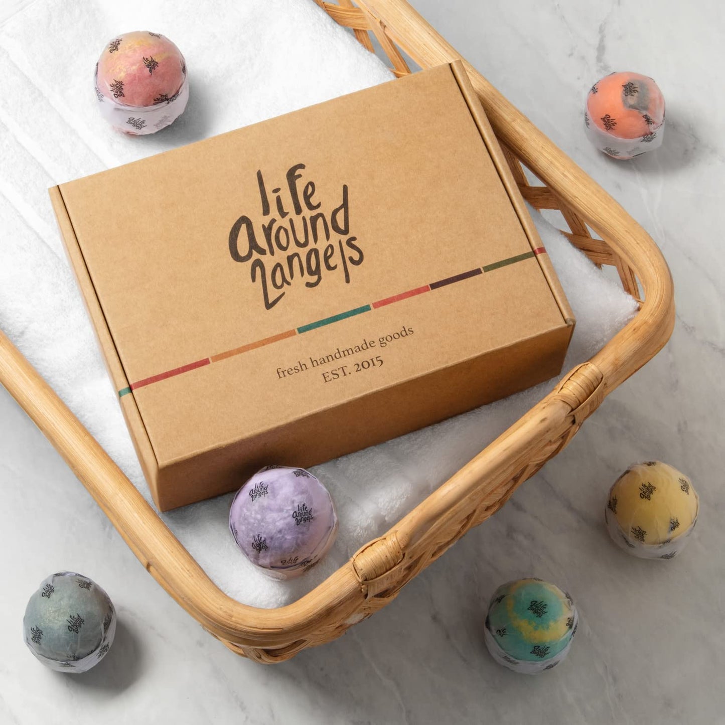 LifeAround2Angels Bath Bombs Gift Set 12 USA made Fizzies, Shea & Coco Butter Dry Skin Moisturize, Perfect for Bubble Spa Bath. Handmade Birthday…