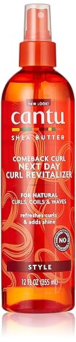 Cantu Natural Hair Comeback Curl Revitalizer 12 Ounce Pump (354ml) (3 Pack)
