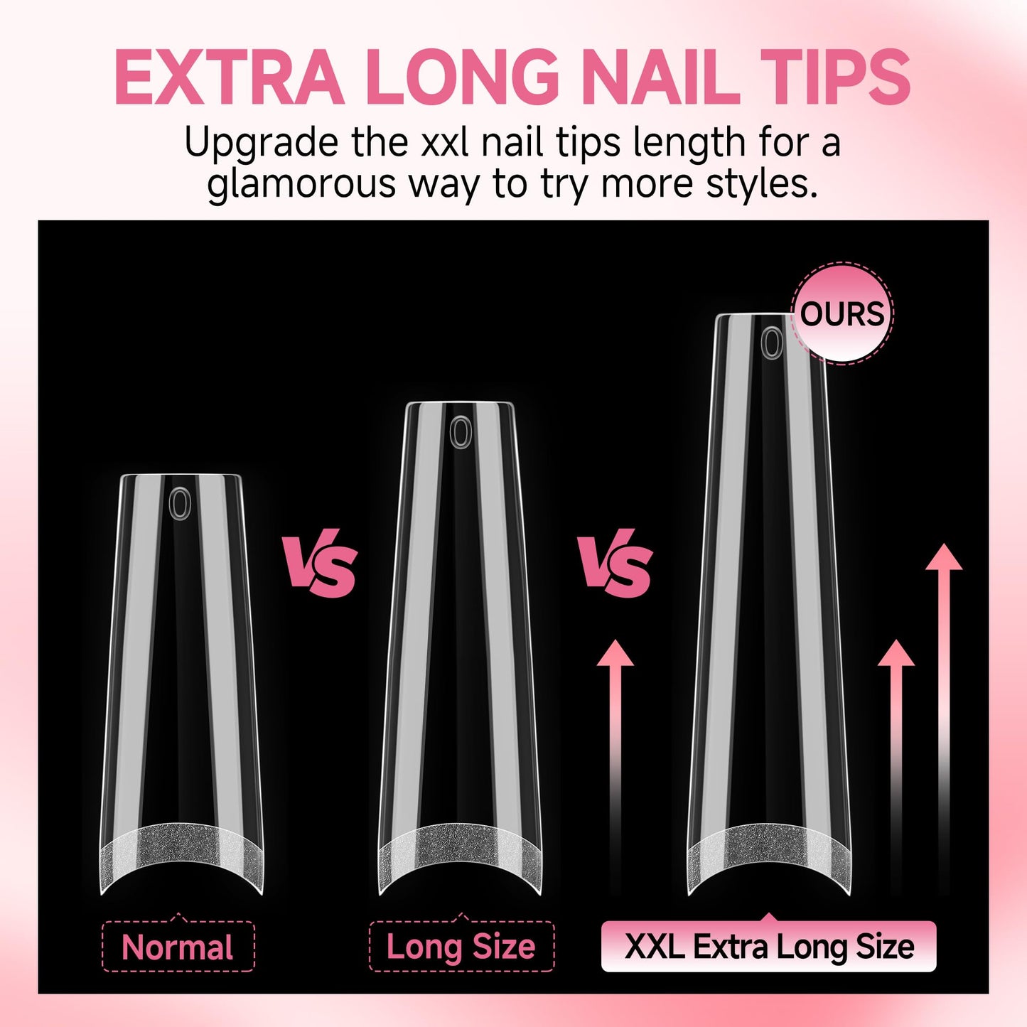 UNA GELLA Coffin Fake Nails Tips Extra Long 216 PCS XXL Coffin Acrylic Fake False Nails Tips Long Ballerina Nail Tips with Box for Nail Salons Beauty and Personal Care UNA GELLA