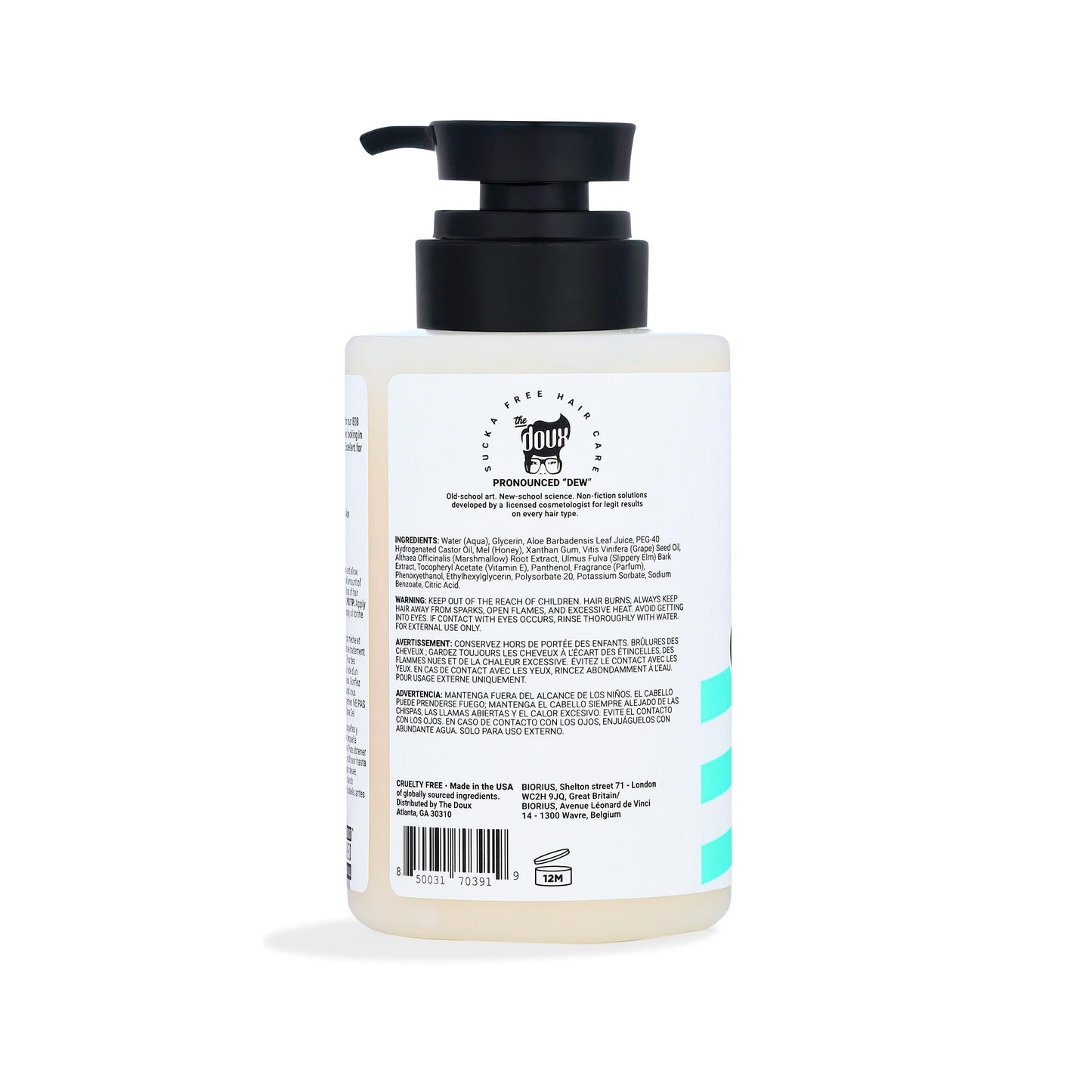 The Doux 808 Base Gel - Curl Defining Gel - Flexible Hold - For All Curl Types - Curly Hair Products for Women and Men - With Honey and Aloe