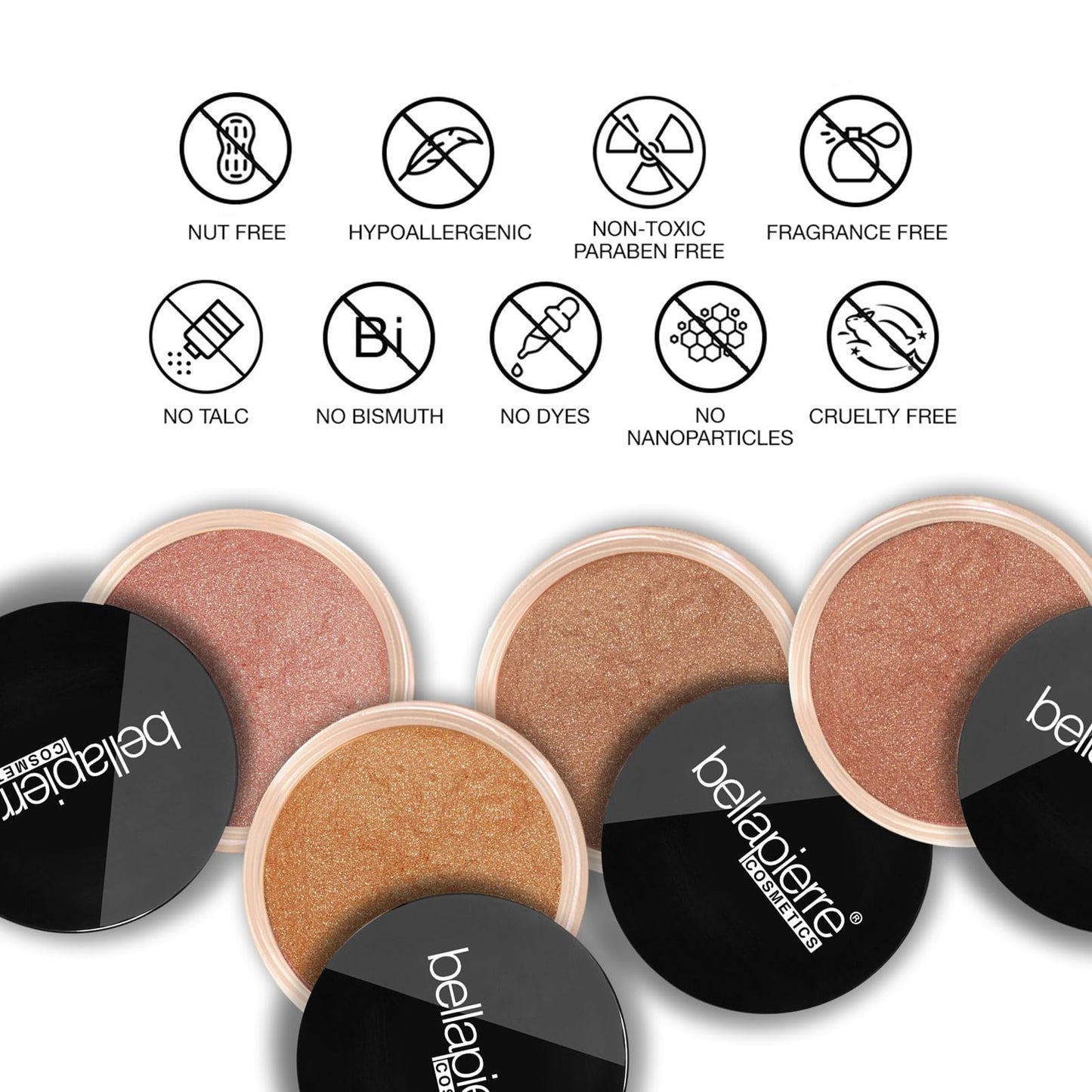 bellapierre Mineral Bronzer - Loose Powder | SPF Protection | Warms Skin Tone for a Sun-Kissed Look | Non-Toxic & Paraben Free - Kisses - 0.3 Oz