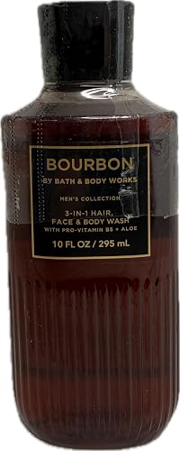 Bath & Body Works Men's Bourbon 3-in-1 Hair, Face & Body Wash 10 Ounce