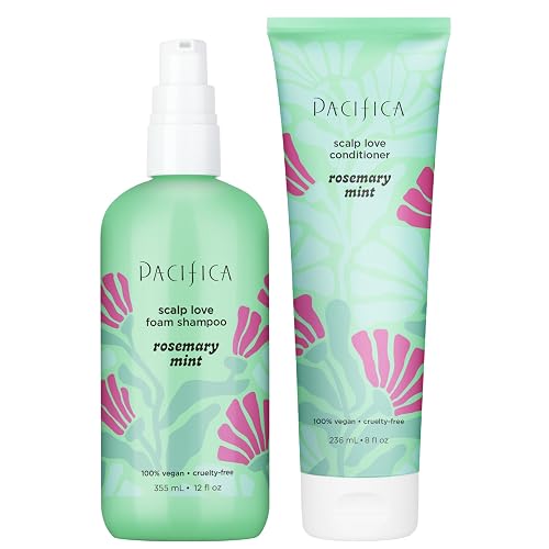 Rosemary Mint Scalp Care Shampoo & Conditioner Set - Clean Vegan Shampoo & Conditioner for Oily Or Flaky Scalp (All Hair Types), A Balanced, Soothed