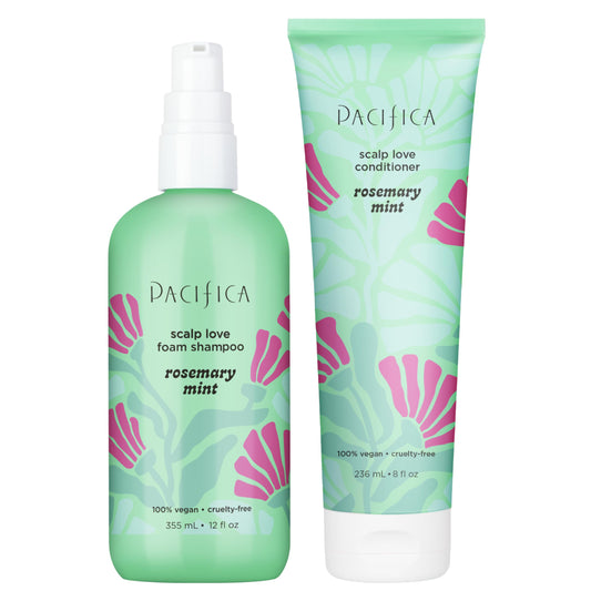 Rosemary Mint Scalp Care Shampoo & Conditioner Set - Clean Vegan Shampoo & Conditioner for Oily Or Flaky Scalp (All Hair Types), A Balanced, Soothed