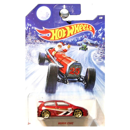 Hot Wheels Holiday Rods Honda Civic Red WALMART