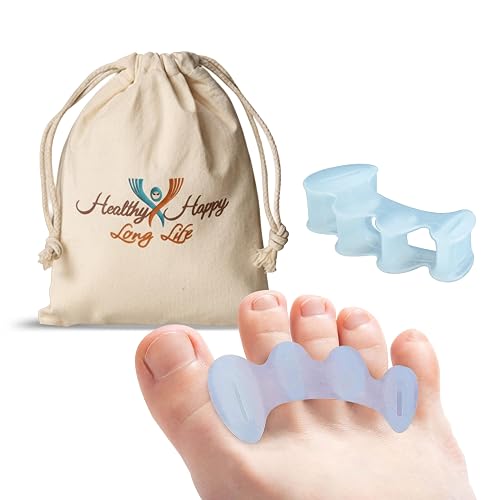 Healthy Happy Long Life Toe Spacers Soft for Beginners - Toe Separators for Alignment, Toe Straightener for Foot Pain Relief, Silicone Bunion Beauty & Personal Care HEALTHY HAPPY LONG LIFE