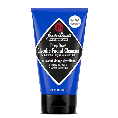 Jack Black - Deep Dive Glycolic Facial Cleanser, 5 Fl Oz - Clay-Based Cleanser, PureScience Formula, Facial Cleanser and Mask, Recommended for Normal
