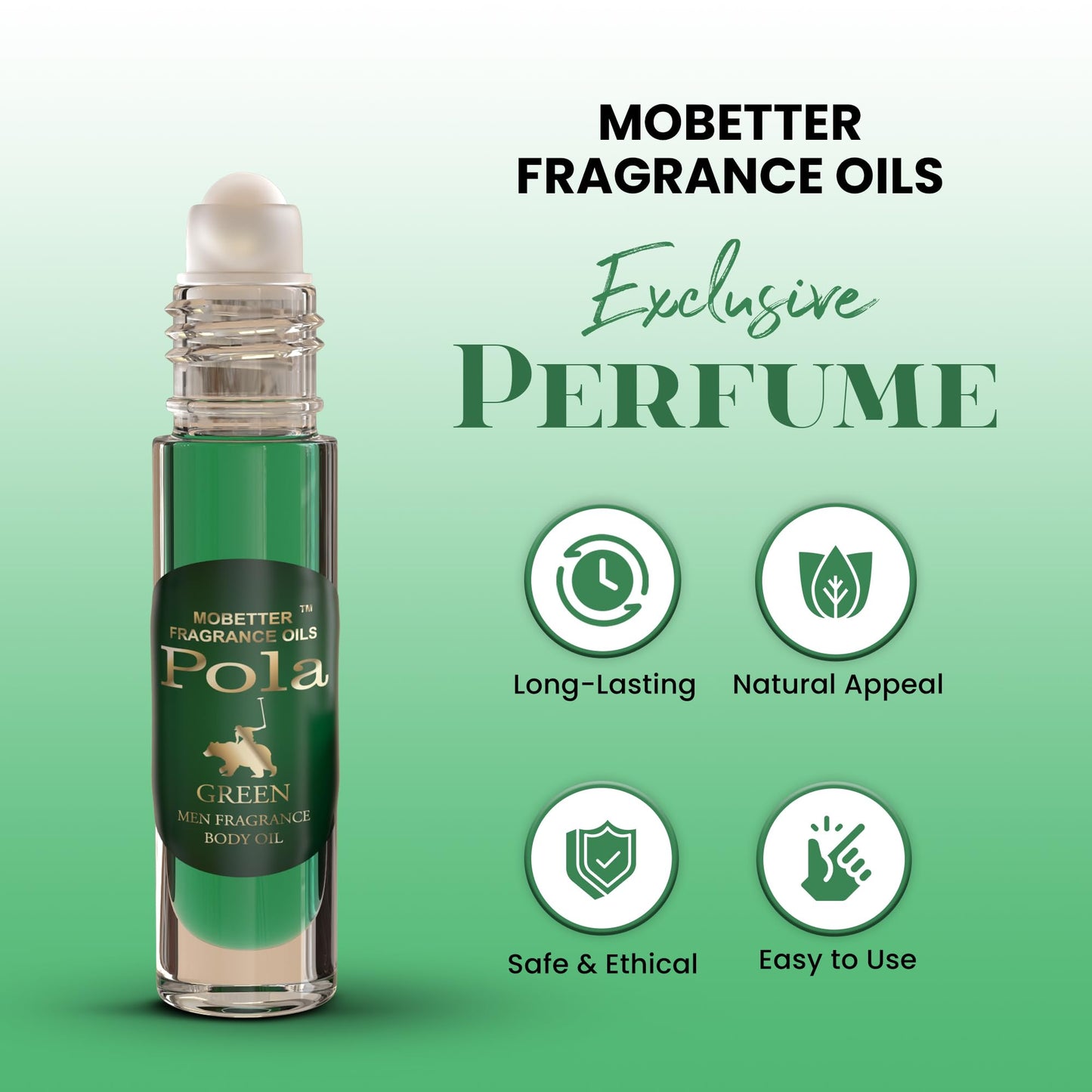 MOBETTER FRAGRANCE OILS Pola Green Fragrance Body Oil for Men Beauty & Personal Care MOBETTER FRAGRANCE OILS