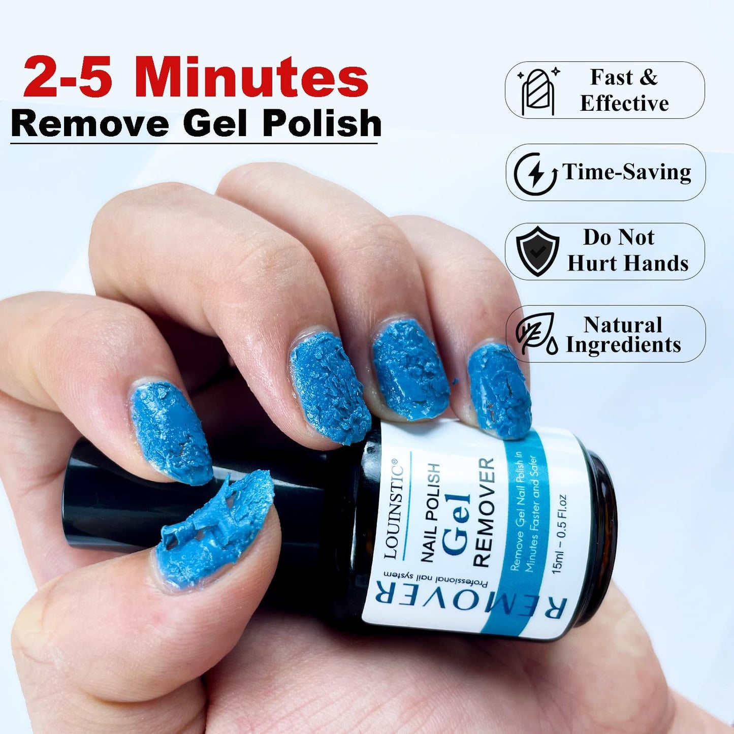 LOUINSTIC Gel Nail Polish Remover Kit - Fast & Gentle & No Damage to Nails Beauty and Personal Care LOUINSTIC