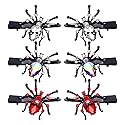 Halloween Spider Hair Clips Sparkle Crystal Spider Hairpins Rhinestone Long Alligator Clips for Women Girls Halloween Party Hair Accessory
