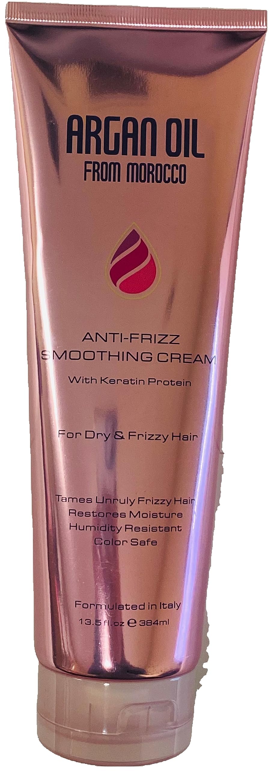 Argan Oil from Morocco Anti-Frizz Smoothing Cream with Keratin & Silk Protein, 13 fl.oz. (384 ml)