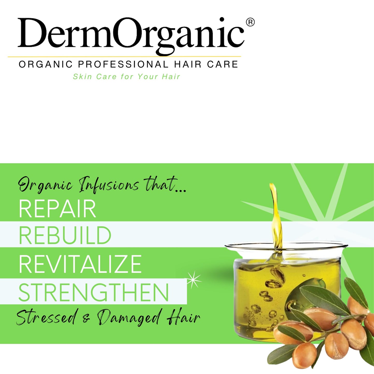 DermOrganic Daily Shampoo and Hydrating Conditioner with Argan Oil Duo Set , 33.8 fl.oz each