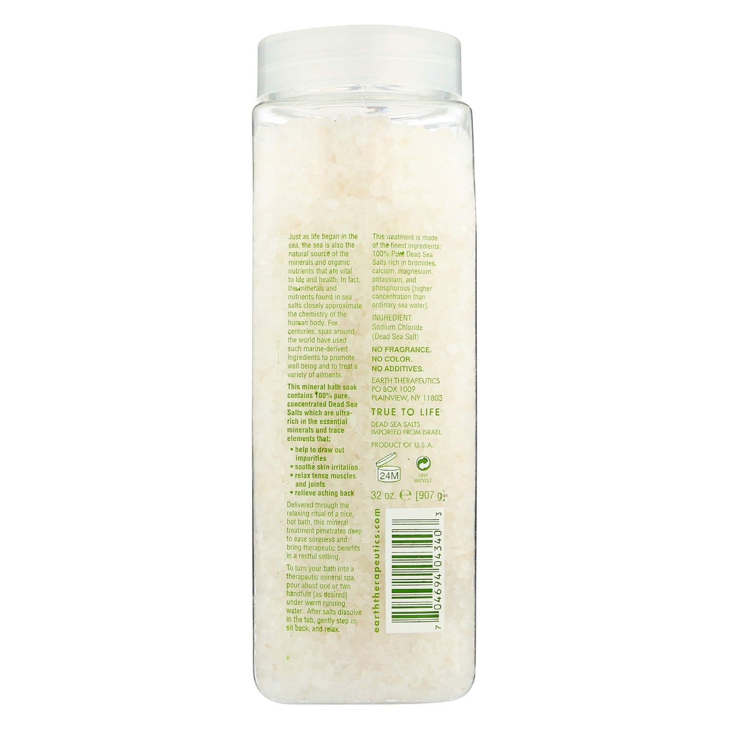 Earth Therapeutics, Salts Dead Sea Therapeutic, 32 Ounce Beauty and Personal Care Earth Therapeutics