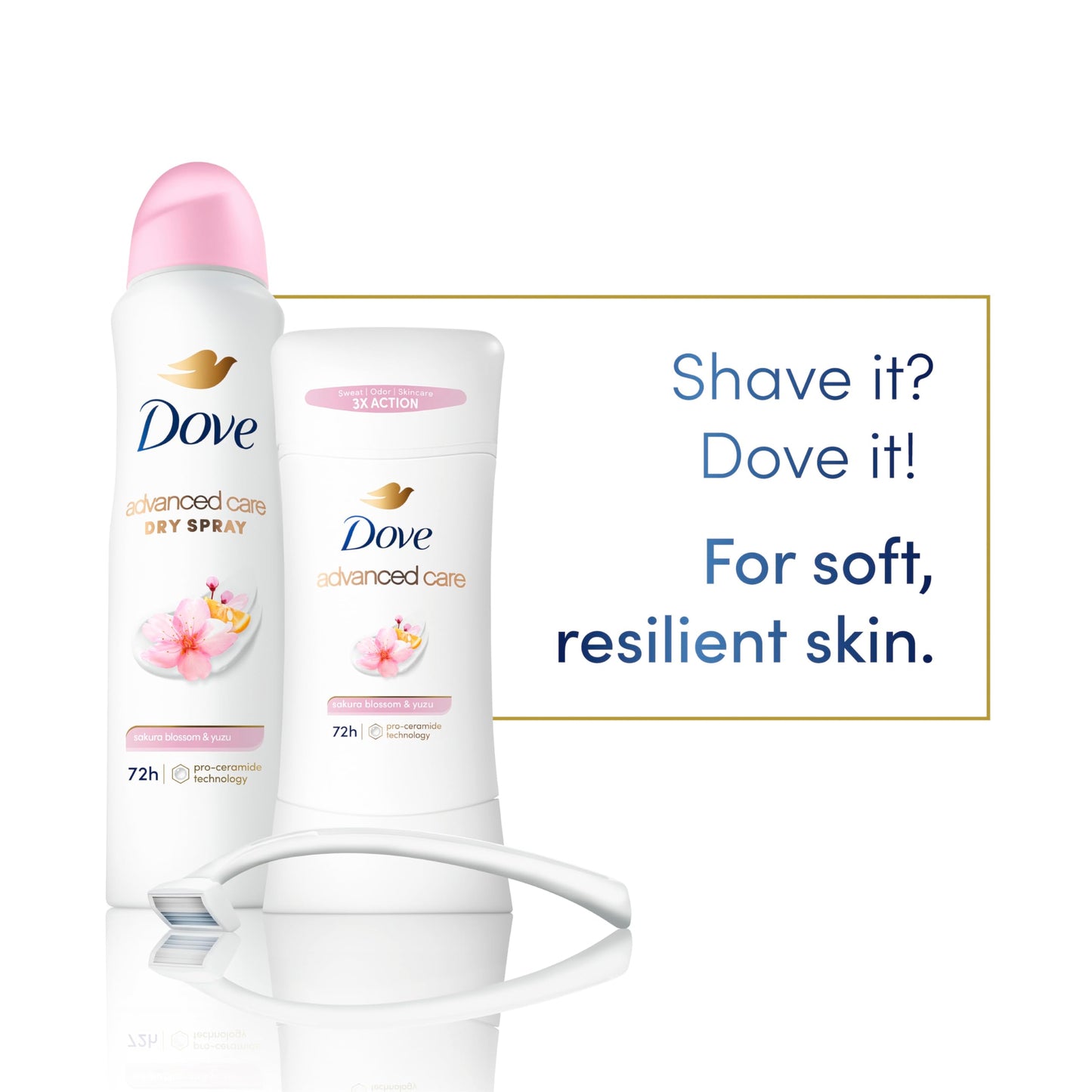 Dove Advanced Care Antiperspirant Deodorant for Women Sakura Blossom & Yuzu 3 pack 72 hour sweat and odor protection 2.6 oz Beauty and Personal Care Dove