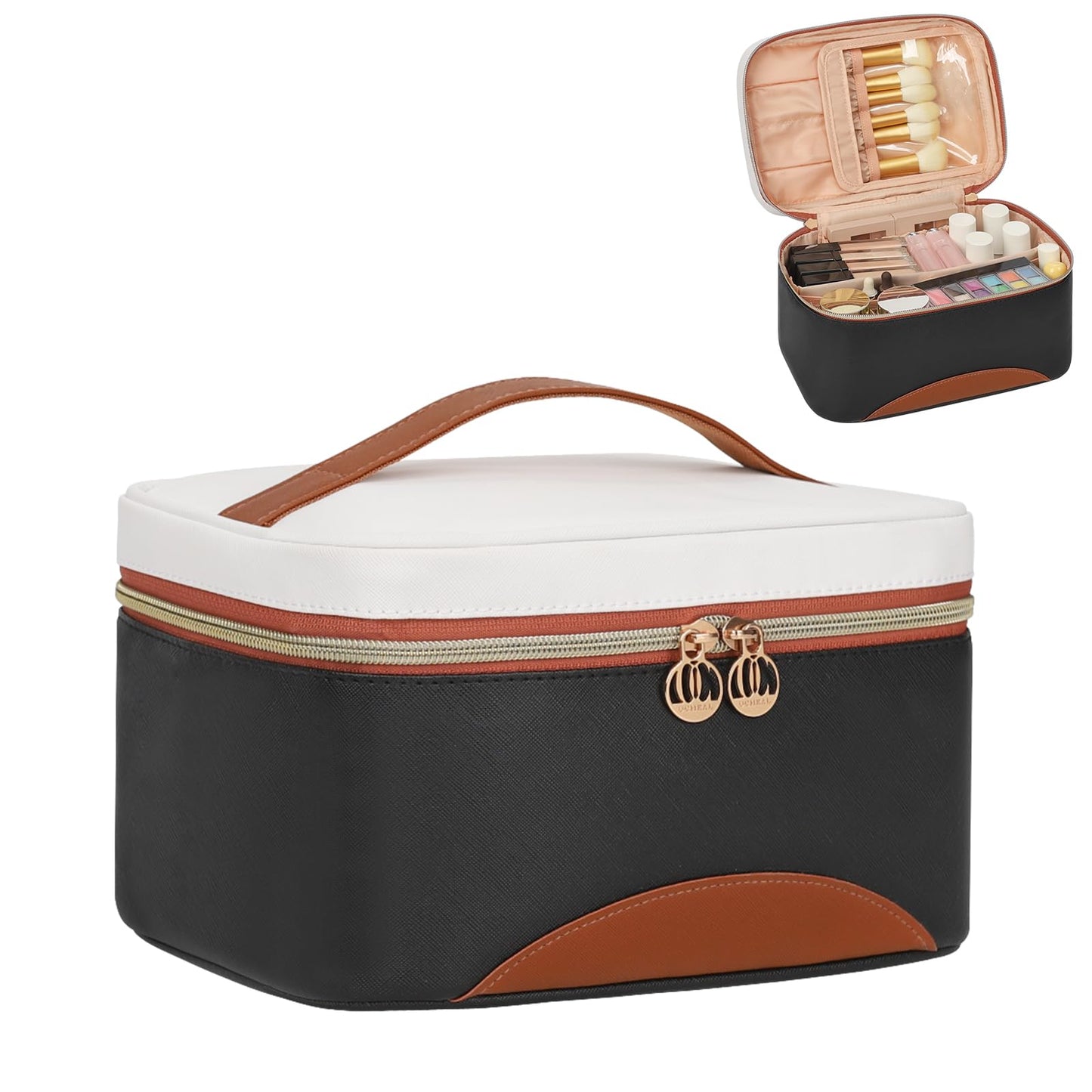 OCHEAL Makeup Bag, Multifunctional Make Up Bags Large Compact Makeup Bag Organizer Cosmetics Toiletry Brushes Storage Case for Women Girls Makeup Case Beauty and Personal Care OCHEAL Default Title