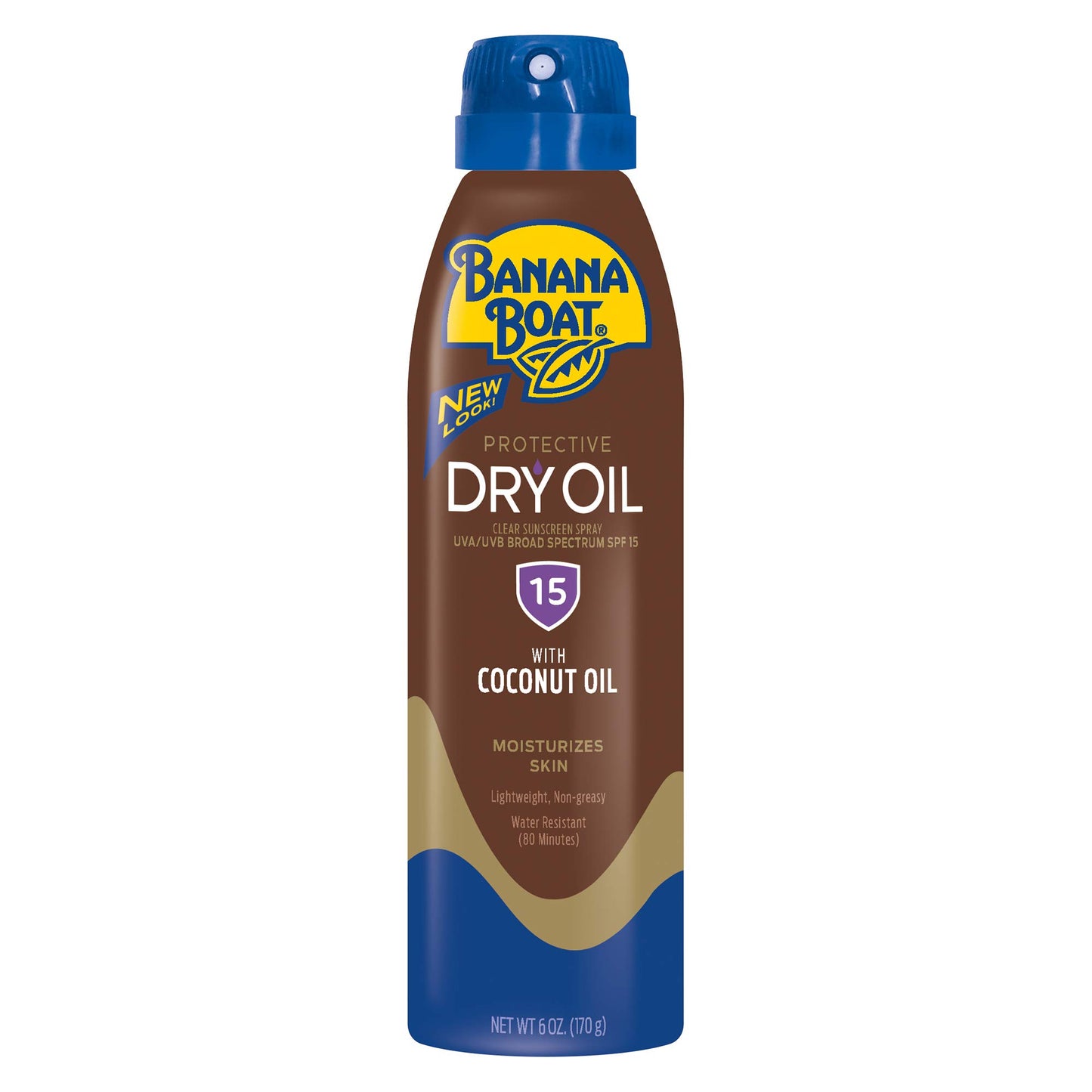 Banana Boat Protective Tanning Dry Oil Clear Spray Sunscreen SPF 15, 6oz, Tanning Sunscreen Spray, Banana Boat Dry Oil SPF 15, SPF Tanning Oil, Dry