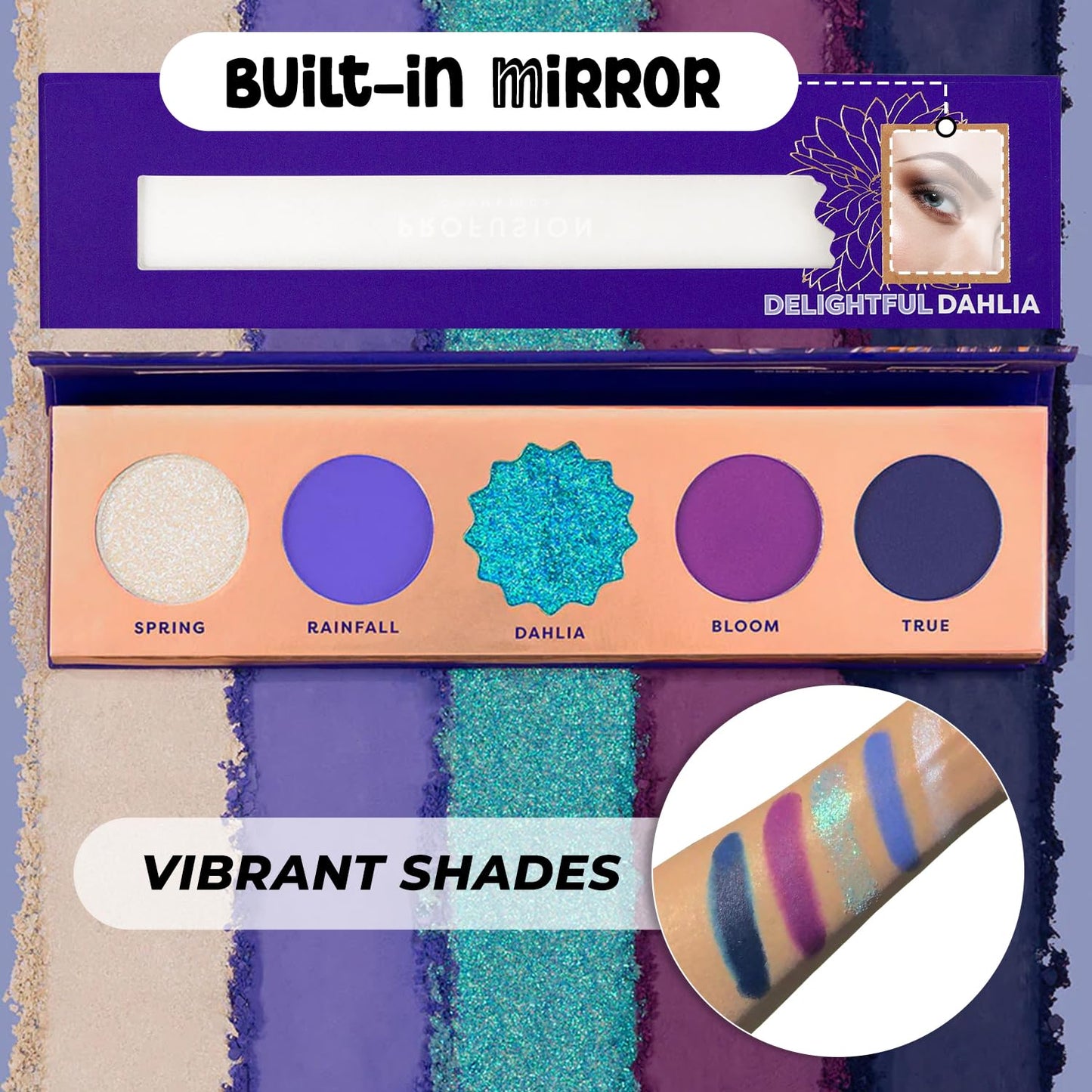 Profusion Cosmetics 5-Shade Mini Eyeshadow Palette - Highly Pigmented with Matte & Shimmer Finishes, Blendable Travel-Friendly Kit, Vegan…