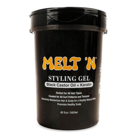 EBIN NEW YORK Melt'n Styling Gel Keratin and Black Castor Oil 82oz - Gives High Shine and Provides a Soothing and Calming Effect, Strong Hold Styling