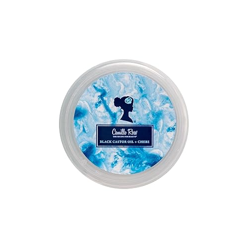 Camille Rose Black Castor Oil & Chebe Edge Control, Strengthening and Smoothing Hair Gel for Shine and Sculpting, 2 oz