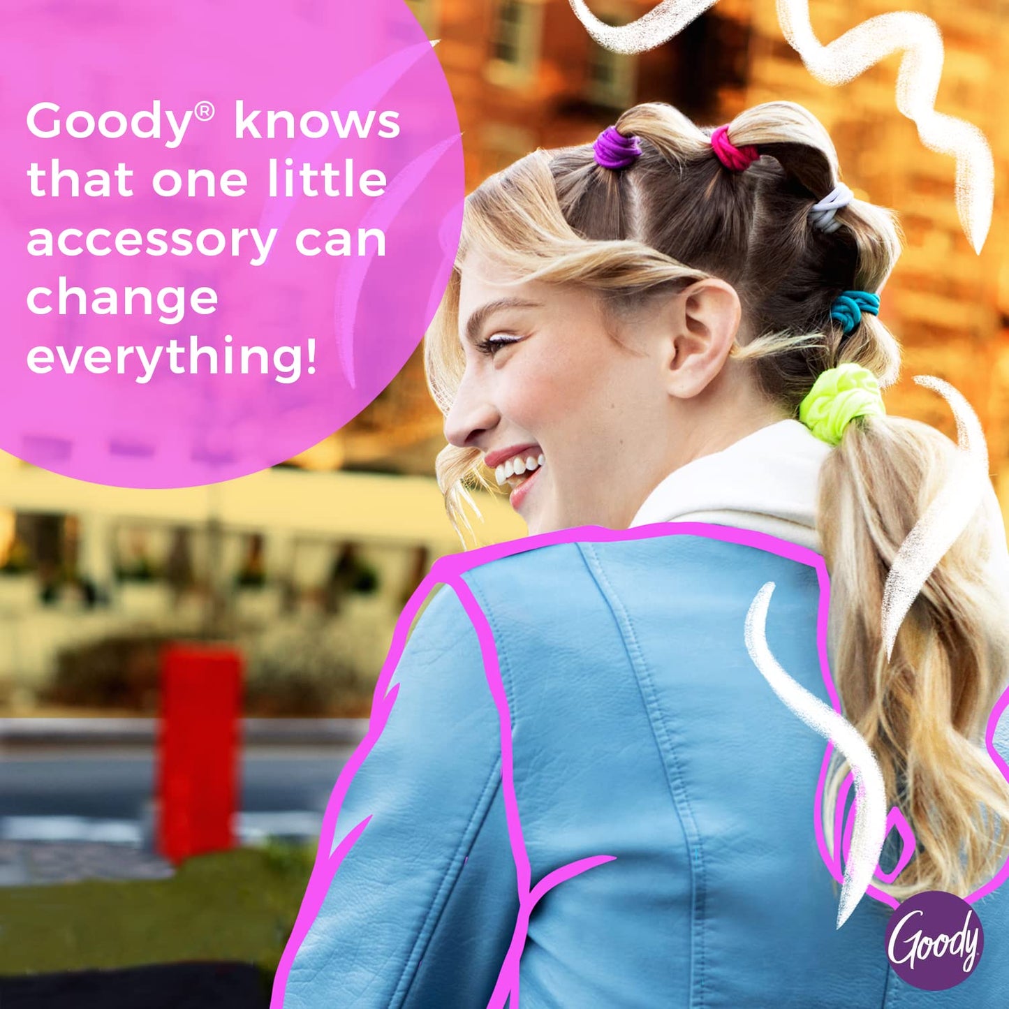 Goody Ouchless Hair Elastics - No Pull, No Breakage, Tangle-Free Hold for Thick, Curly, Coily & Textured Hair - 70 Count, Black, Long-Lasting Ponytail Beauty and Personal Care GOODY